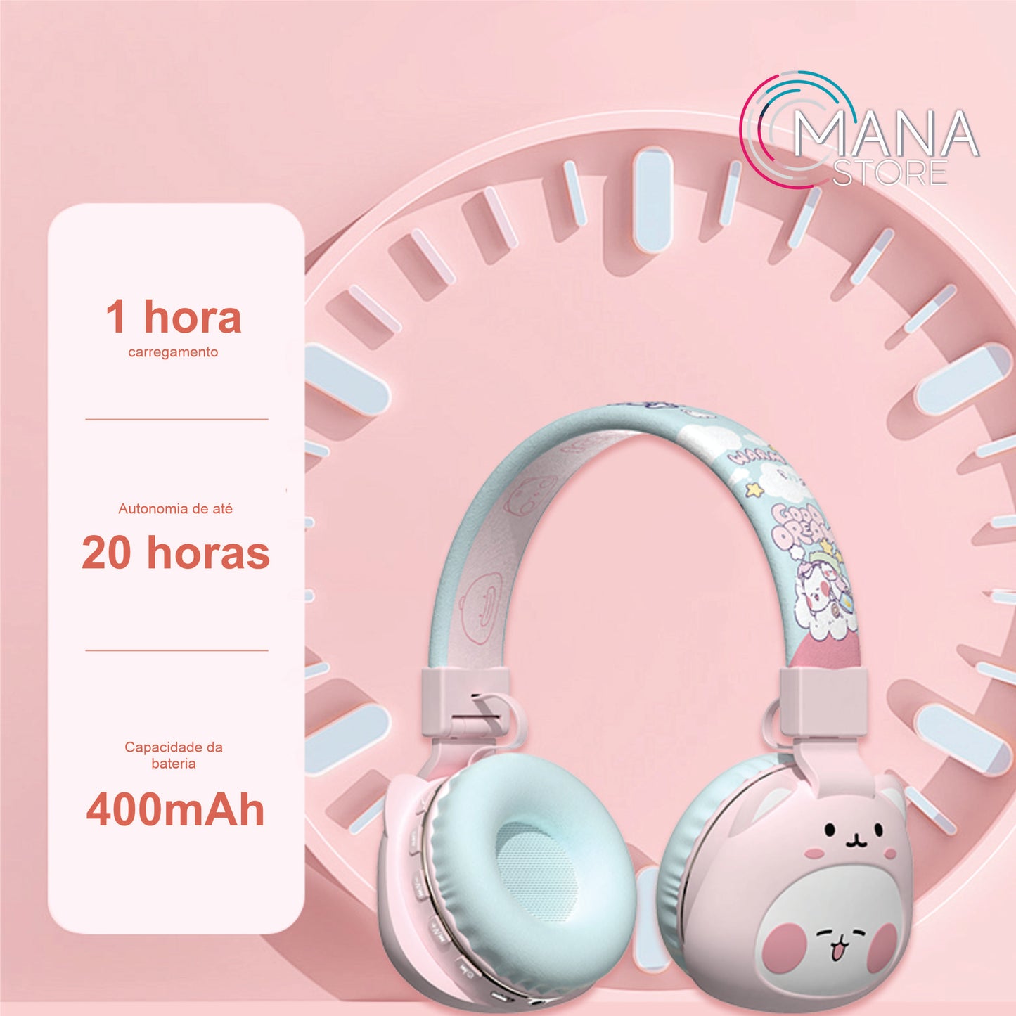 Fones de ouvido sem fio bluetooth 85db, eletrônicos portáteis, fone de ouvido com orelha de gato, fone de ouvido para xiaomi
