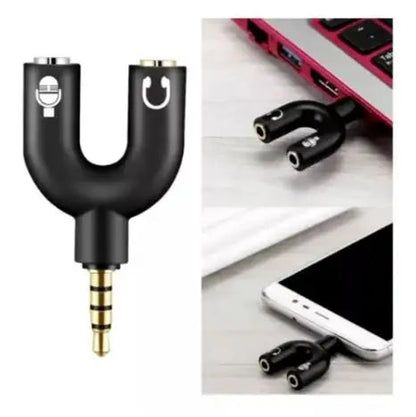 Adaptador Splitter Fone e microfone (P2 X P3 Gamer)