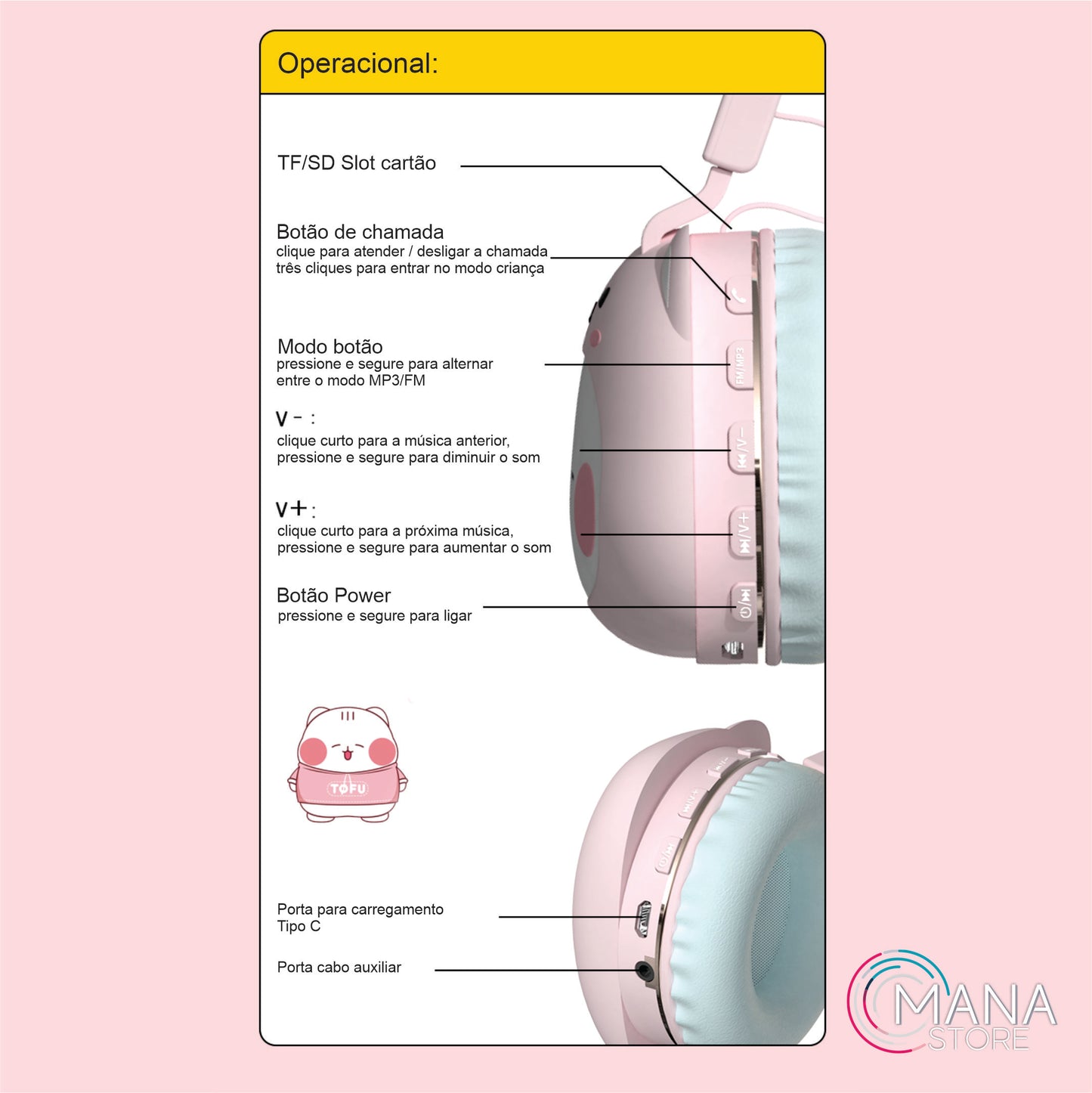 Fones de ouvido sem fio bluetooth 85db, eletrônicos portáteis, fone de ouvido com orelha de gato, fone de ouvido para xiaomi