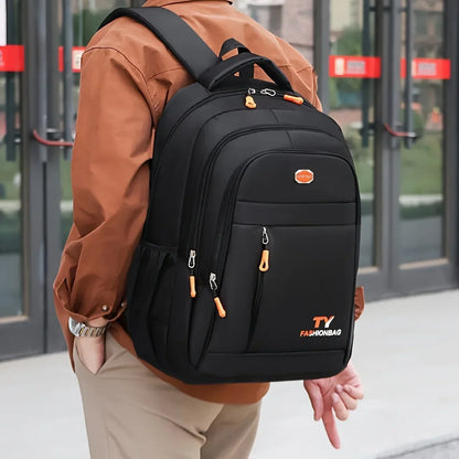 Mochila Casual Impermeável de Grande Capacidade, Mochila Ajustável para Computador