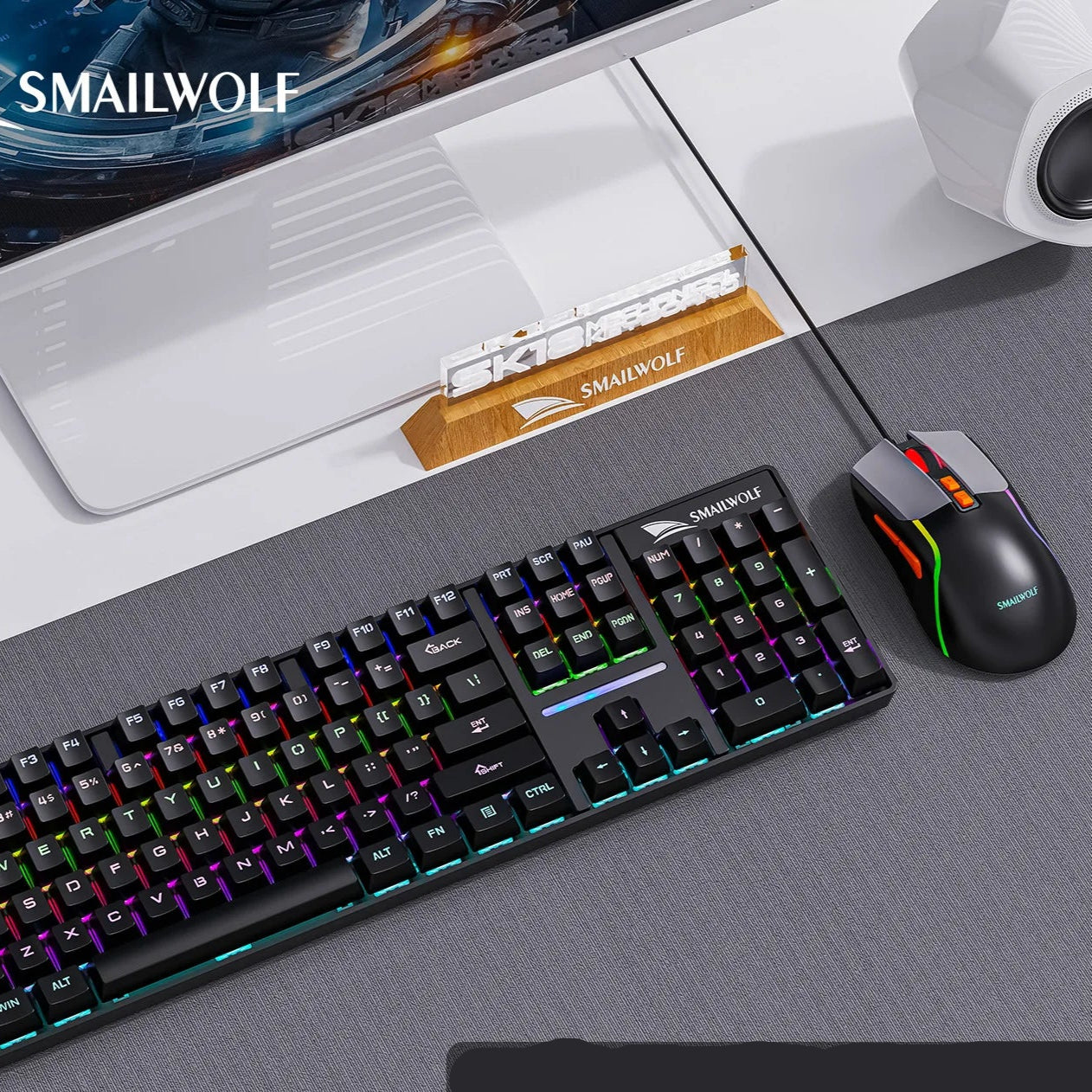 Kit Teclado mecânico e mouse gamer RGB