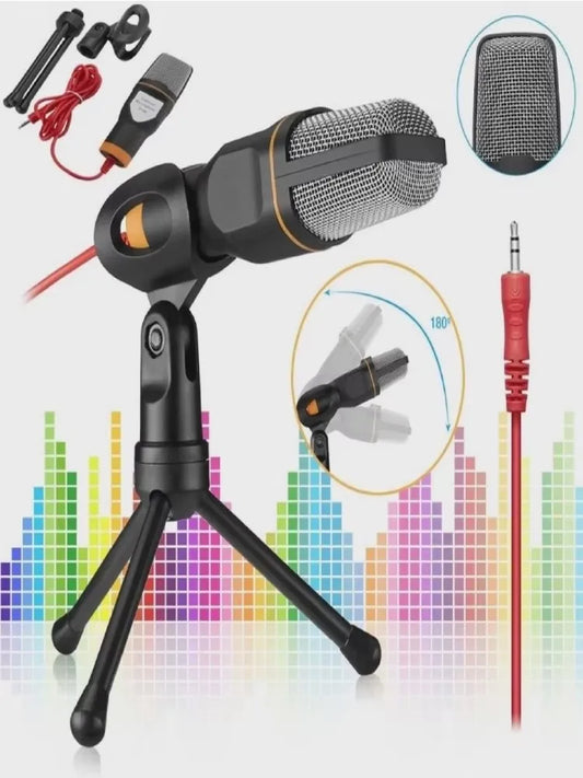 Microfone com suporte Profissional  (compatível com PC)