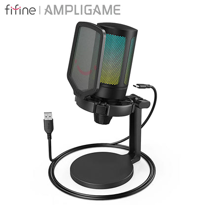 Microfone de mesa alto padrão AmpliGame by FIFINE USB