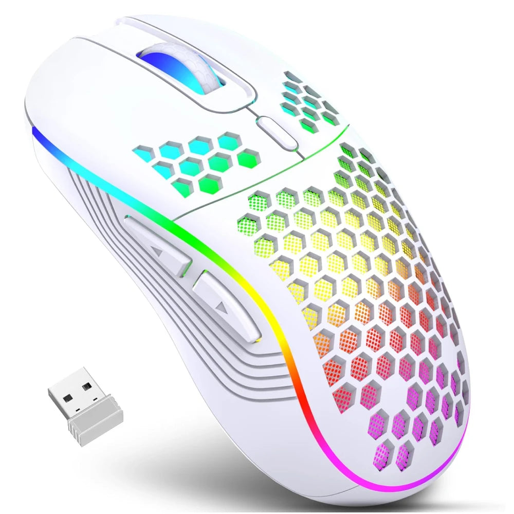 Mouse RGB 2.4G Wireless RGB  recarregável