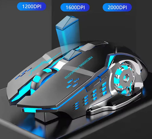 Mouse RGB s/ fio Recarregável gamer e-sport