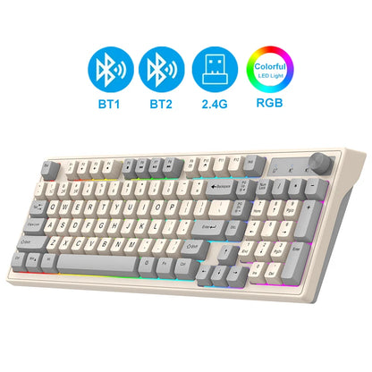 Teclado Dual Bluetooth / Wireless Keyboard RGB