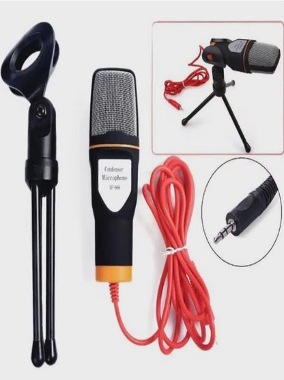 Microfone com suporte Profissional  (compatível com PC)