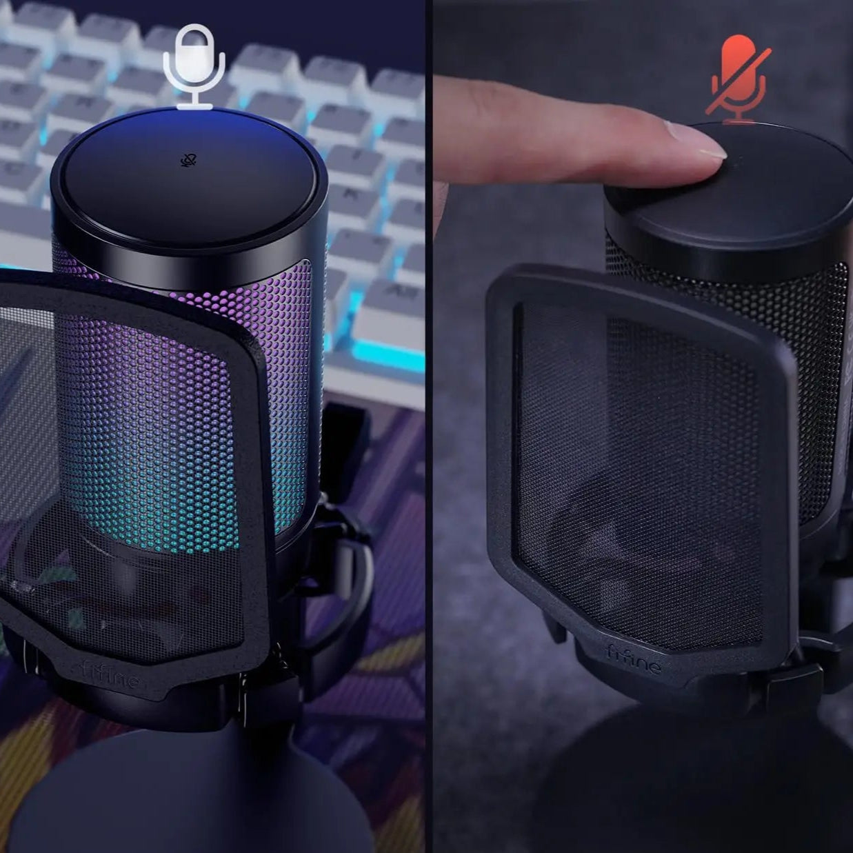 Microfone de mesa alto padrão AmpliGame by FIFINE USB