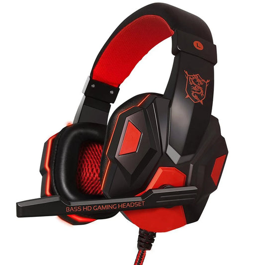 Fone gamer c/ microfone ajustável para PC (PS4 PS5 Xbox Smartphone Laptop)