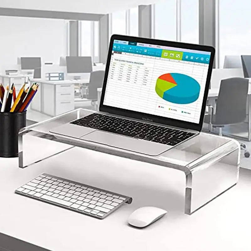 SUPORTE DE MESA EM ACRILICO PARA MONITOR