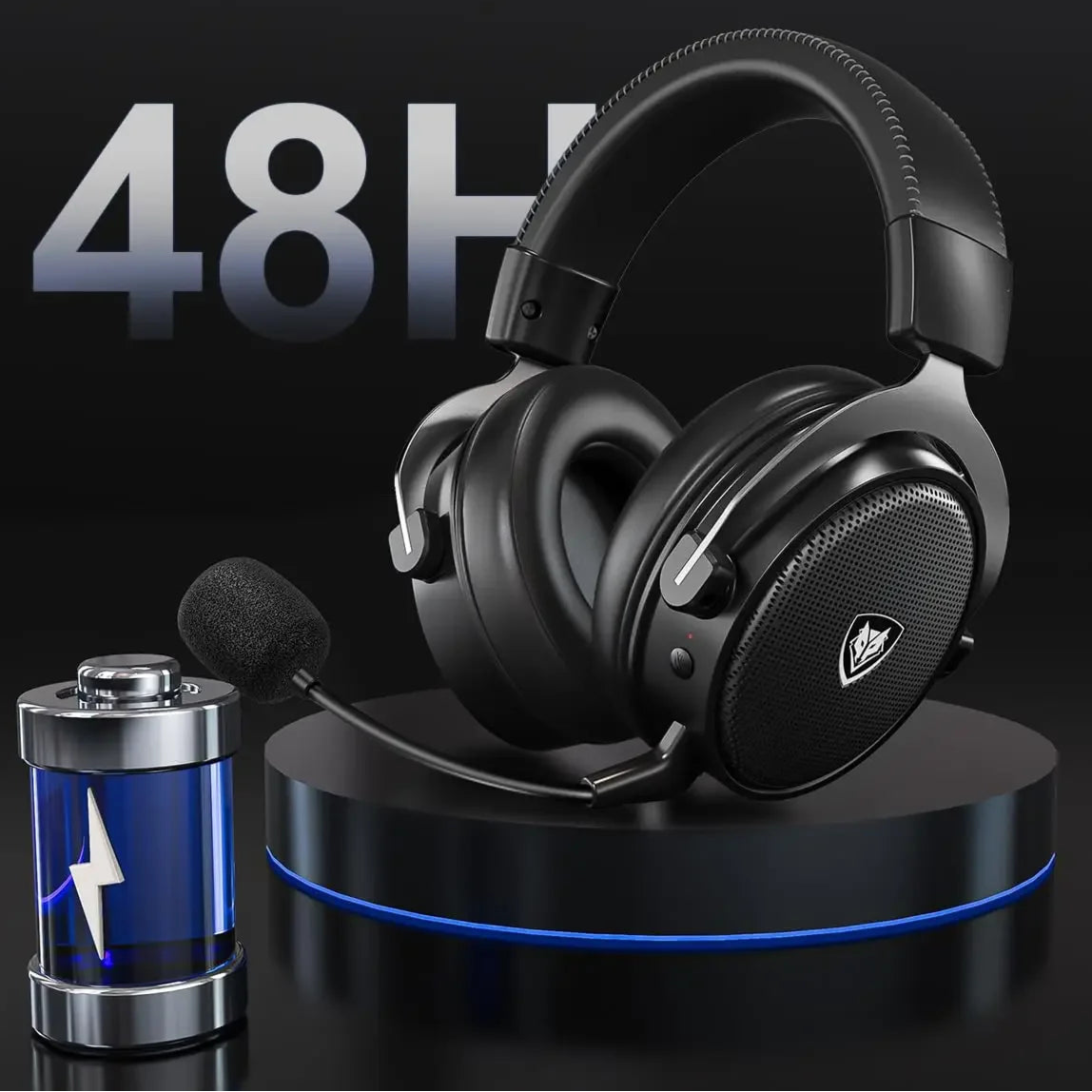 Fone de ouvido gamer s/ fio NUBWO G07 Wireless para PC, PS4, PS5 2.4GHz cancelamento de ruído estéreo HIFI de latência ultrabaixa