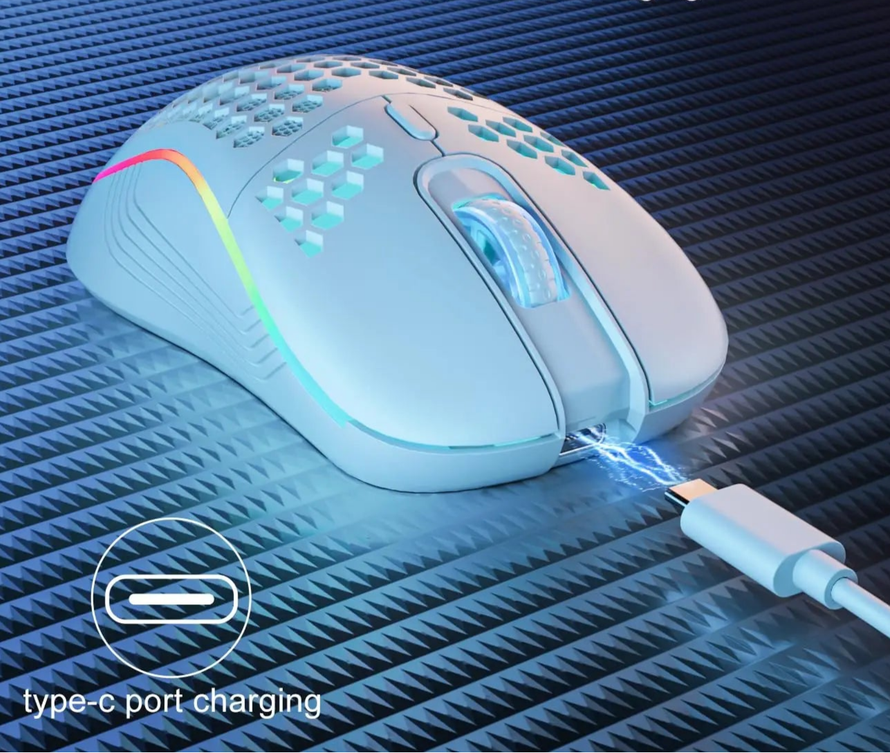 Mouse RGB 2.4G Wireless RGB  recarregável