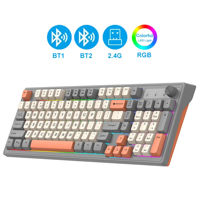 Teclado Dual Bluetooth / Wireless Keyboard RGB