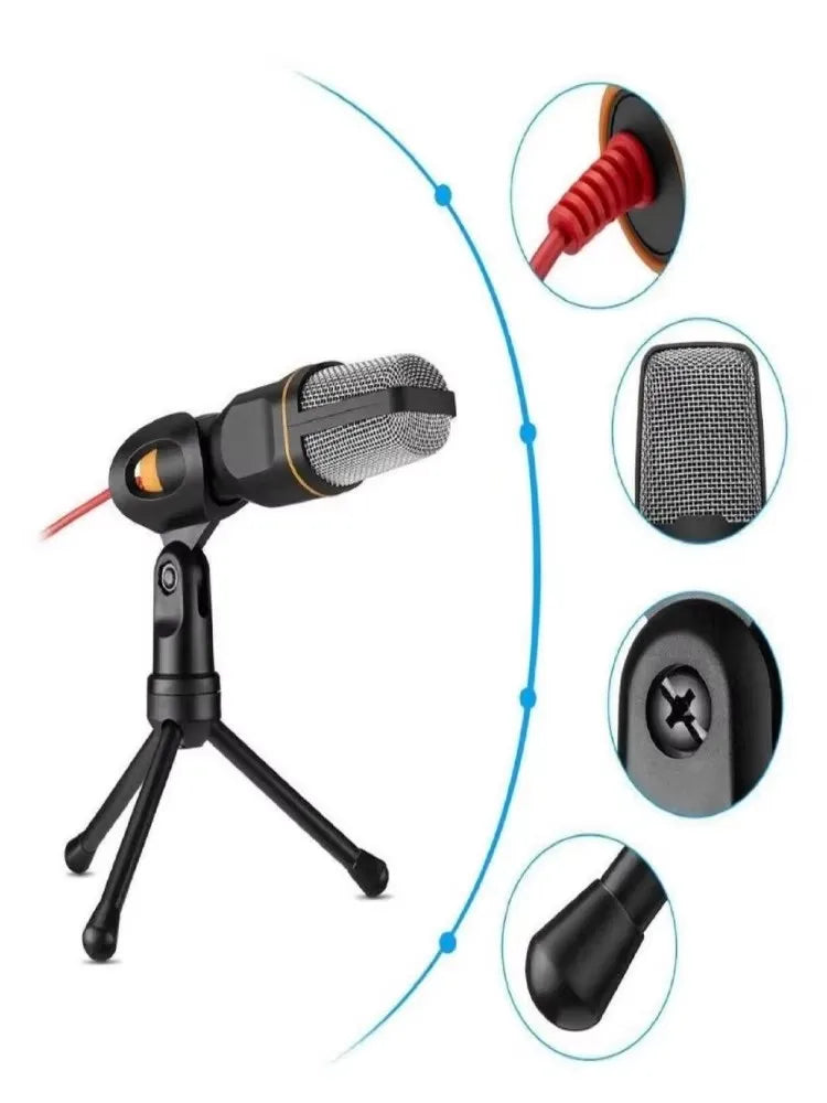 Microfone com suporte Profissional  (compatível com PC)