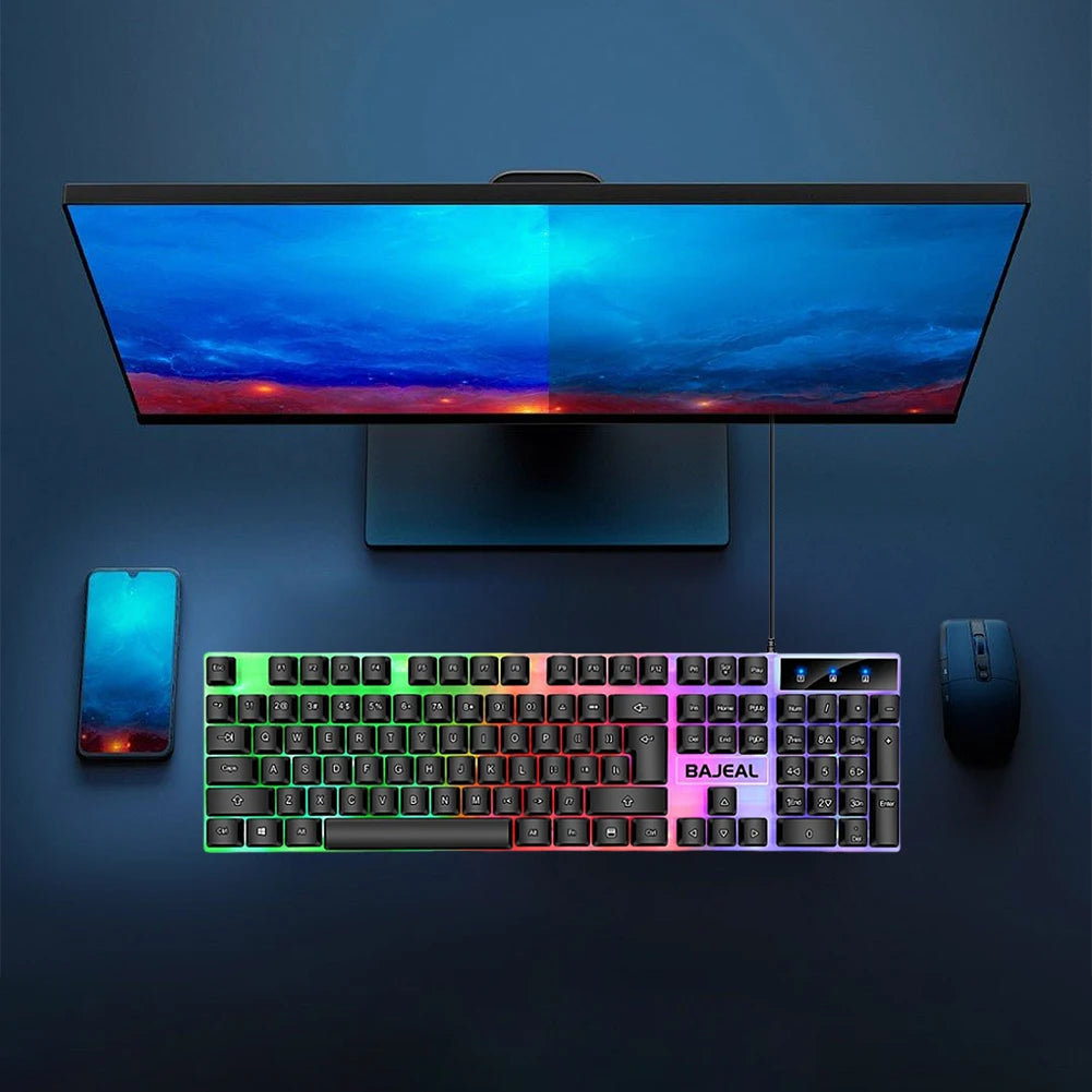 Teclado Mecânico RGB Gamer USB