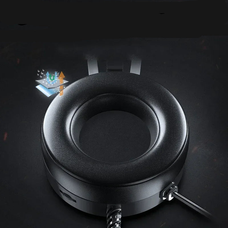 Ha gamer RGB com fio para PC PS4, com microfone HD flexível de 3,5 mm para Xbox PS5 Switch, jogos de computadorrofissional