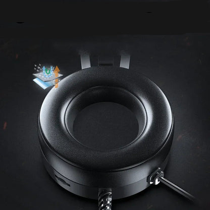 Ha gamer RGB com fio para PC PS4, com microfone HD flexível de 3,5 mm para Xbox PS5 Switch, jogos de computadorrofissional