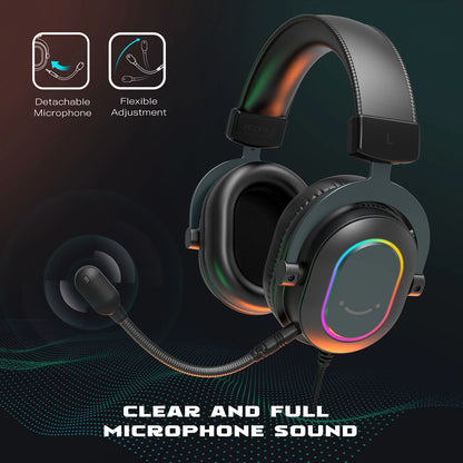 Fone de ouvido Fifine Dynamic RGB Gamere 7.1 Surround Sound PC PS4 PS5