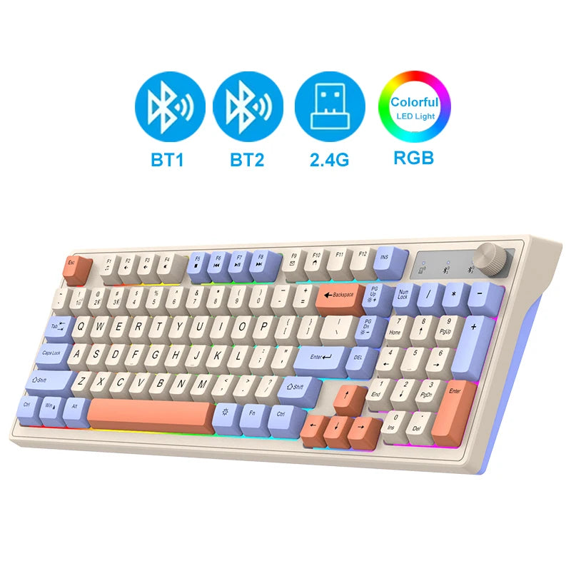 Teclado Dual Bluetooth / Wireless Keyboard RGB