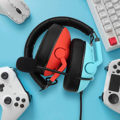 Fone de ouvido com fio para jogos para Switch, PS4, PS5, Xbox One S/X