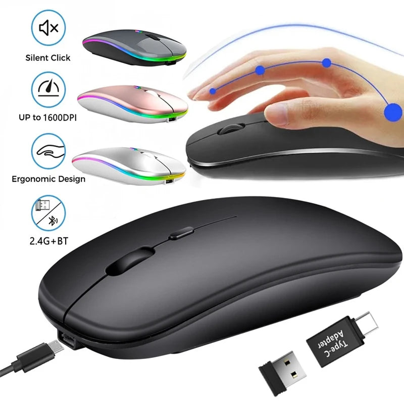 MOUSE BLUETOOTH - WIRELESS RECARREGÁVEL
