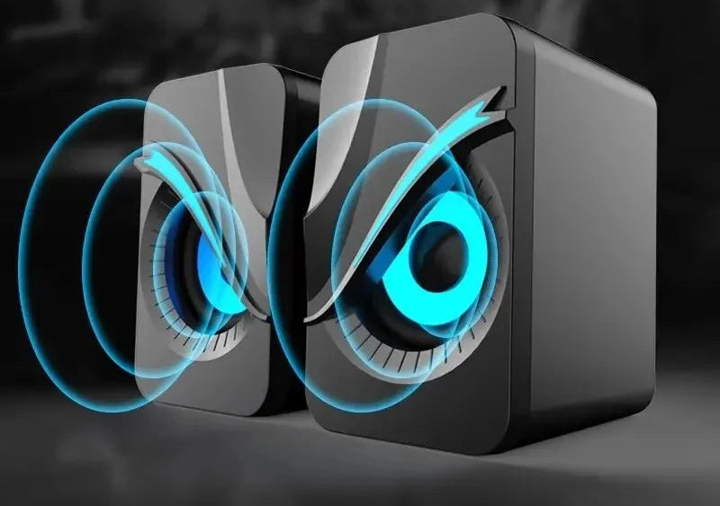 Caixa de som  PC USBcom luz em LED
