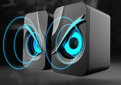 Caixa de som  PC USBcom luz em LED
