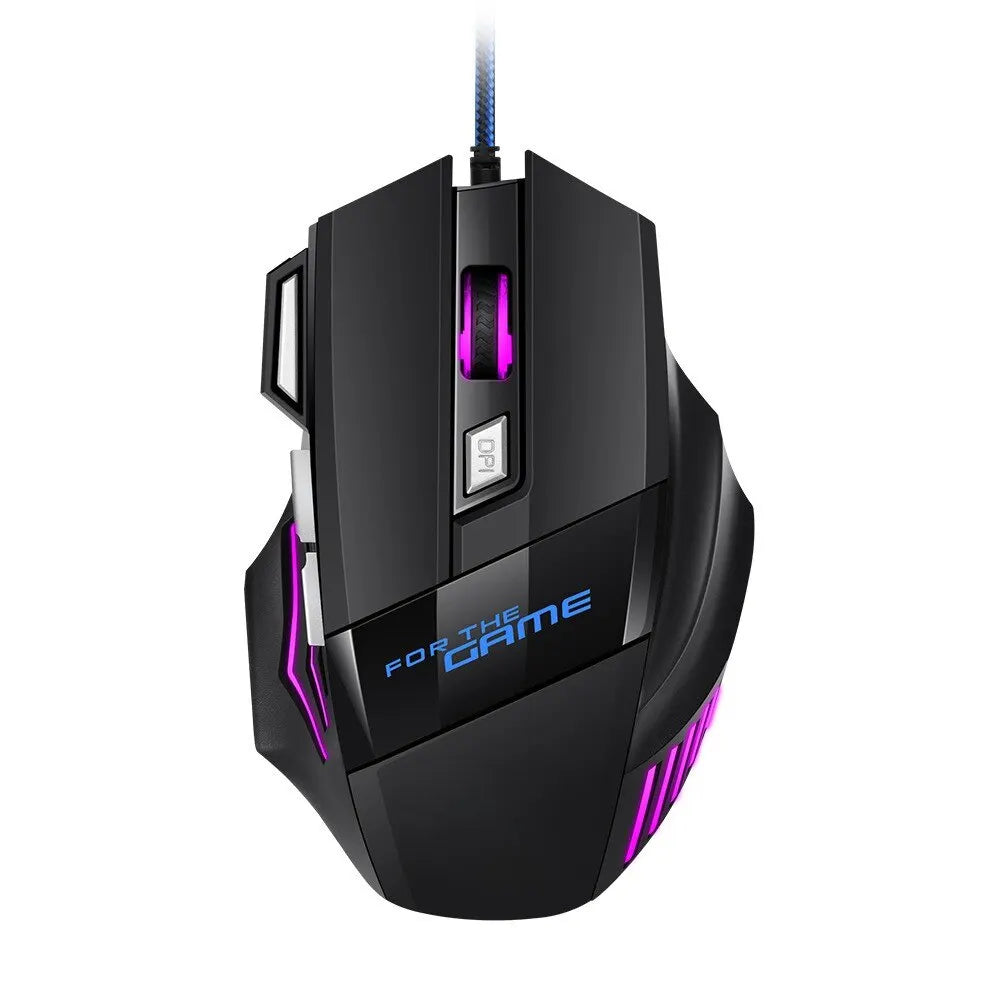 Mouse RGB Backlist ergonômico Mice 7D
