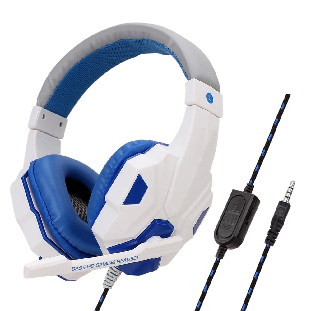 Fone gamer c/ microfone ajustável para PC (PS4 PS5 Xbox Smartphone Laptop)