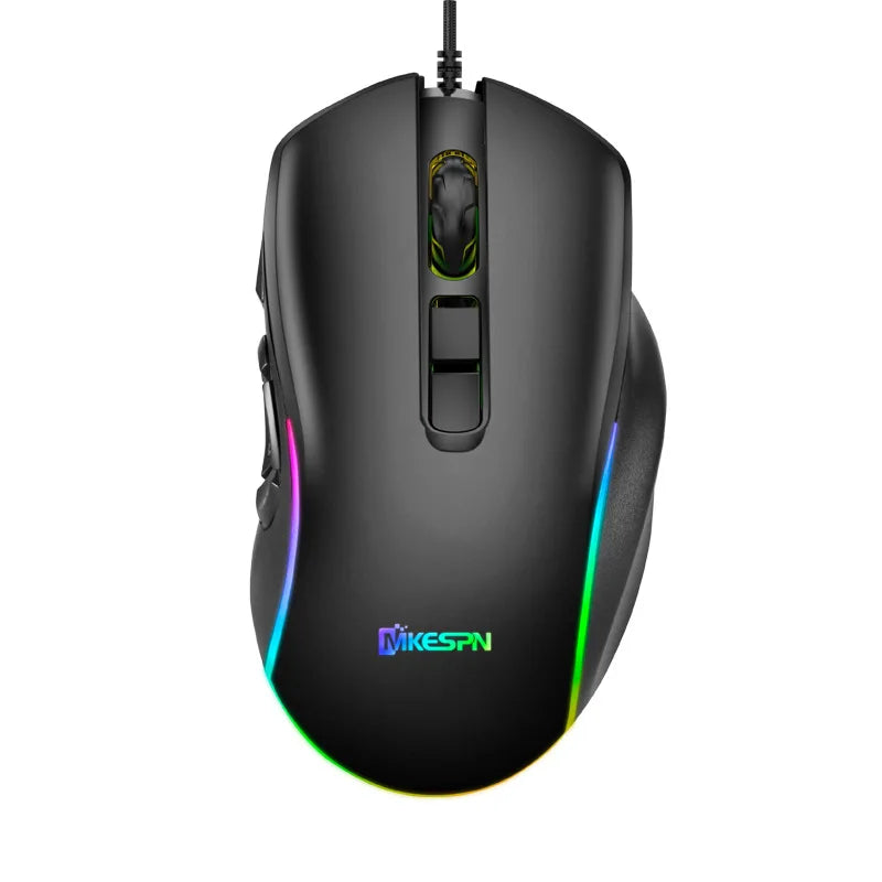 MOUSE USB COM FIO GAMER 7200DPI RGB