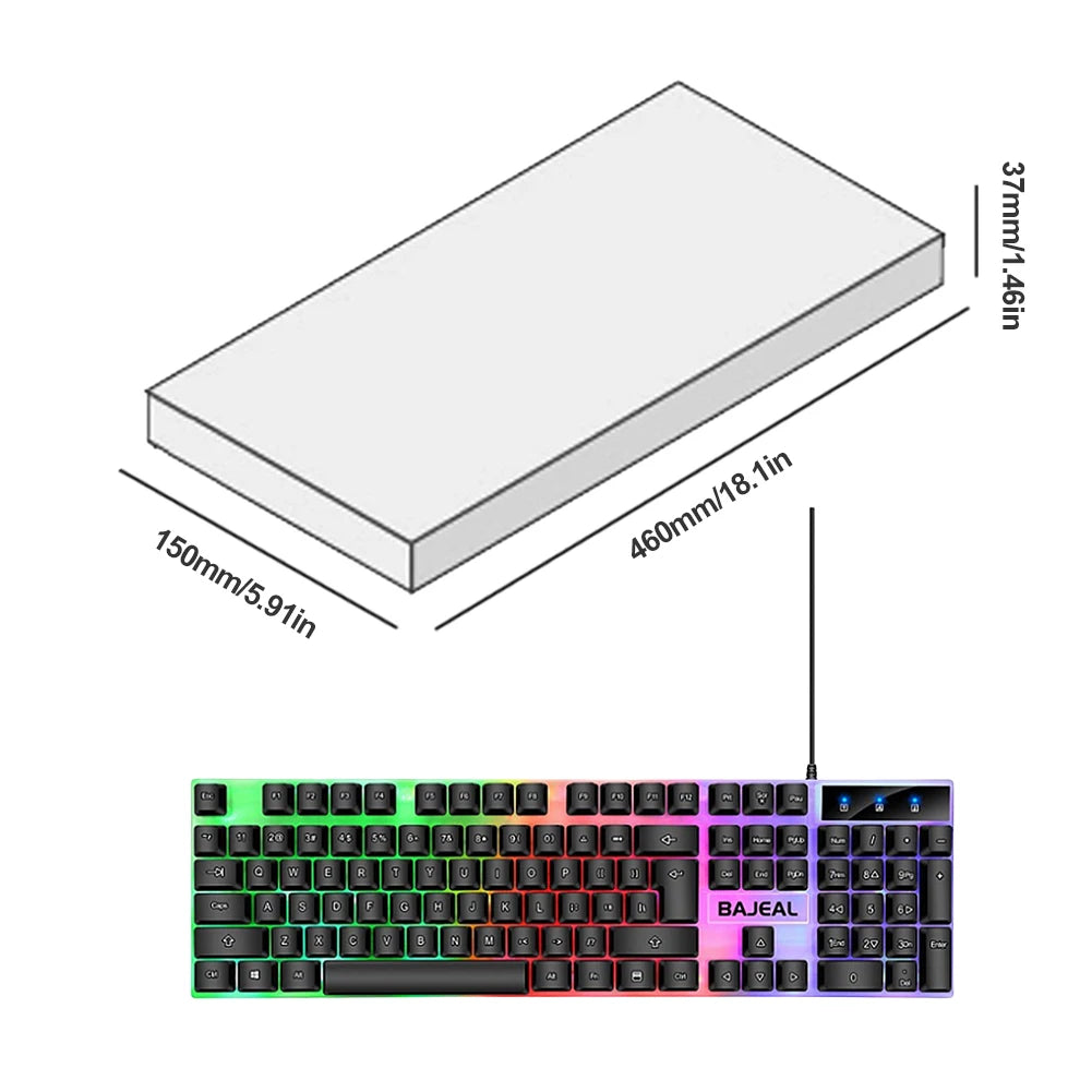 Teclado Mecânico RGB Gamer USB