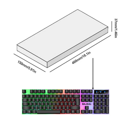 Teclado Mecânico RGB Gamer USB