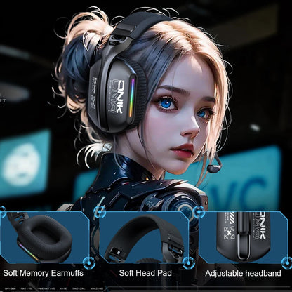 Fone de ouvido  ergonômico ONIKUMA GT808 Gamer5.3 Wireless para PC PS5