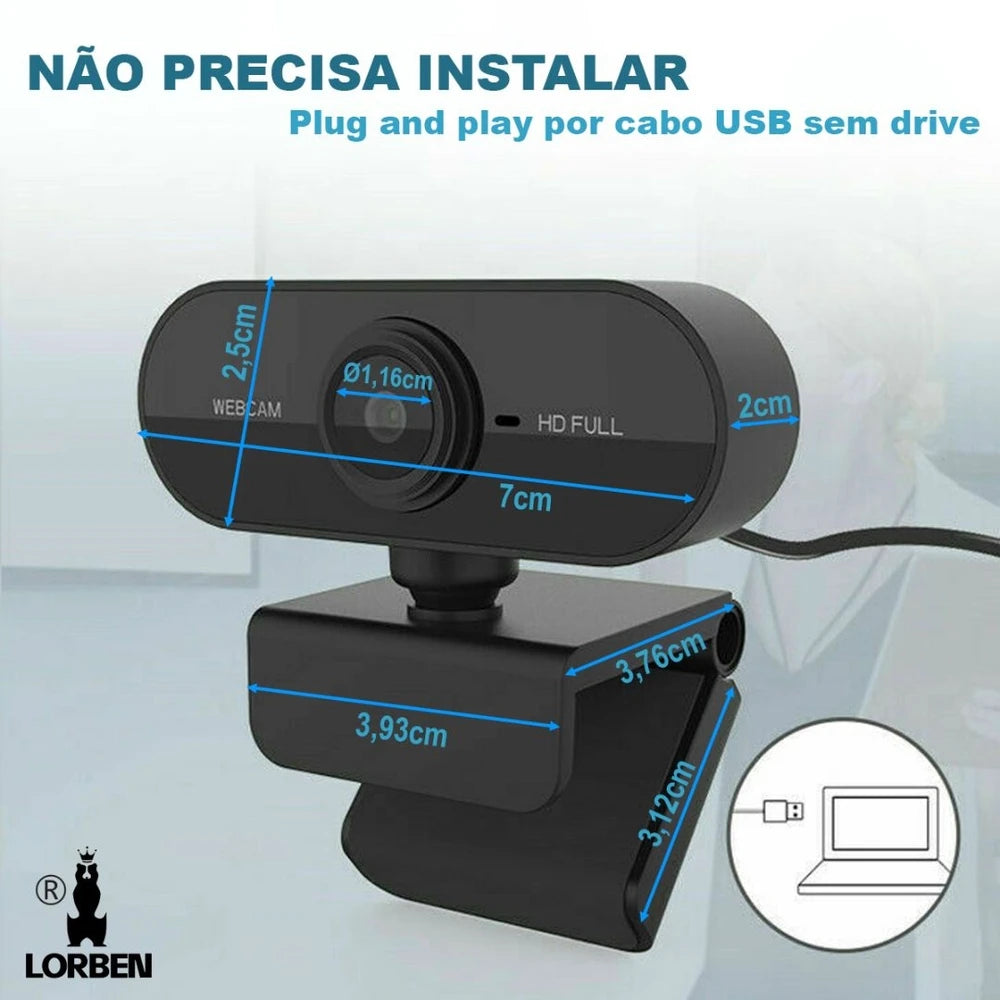 WEBCAM 180p com microfone embutido  (Para Computador)
