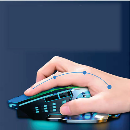 Mouse RGB s/ fio Recarregável gamer e-sport